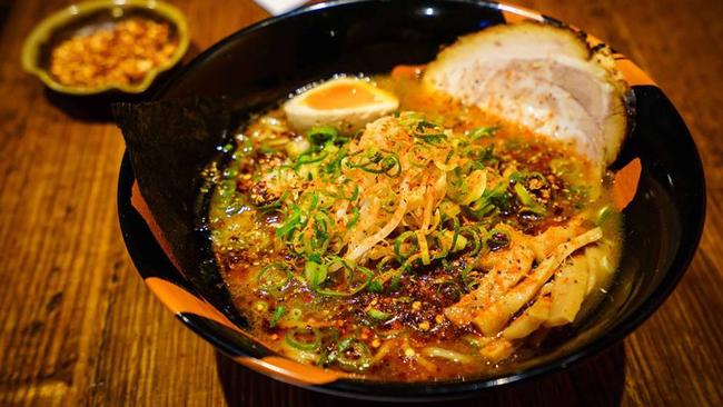 The spicy ramen at Yasaka Ramen.