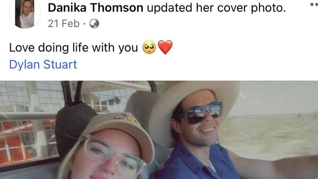 Danika Thomson made a heartwarming post about her relationship with Dylan Stuart last week. Picture: Facebook
