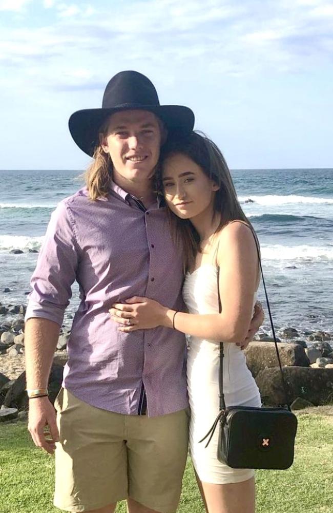 Lleyton Bartlett's girlfriend Paige Law paid tribute to her boyfriend. Picture: Paige Law