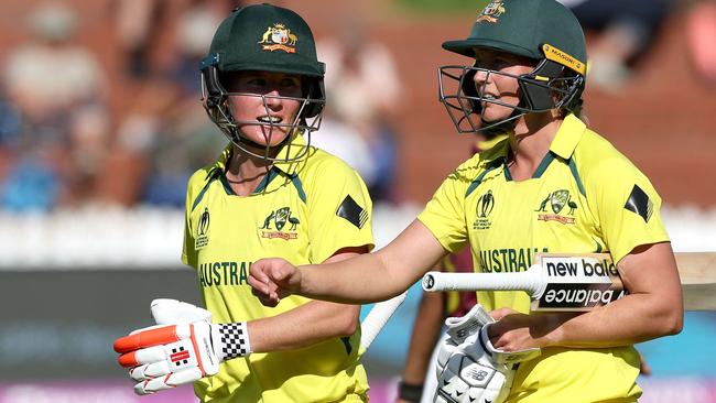 Australia's Beth Mooney (left) and captain Meg Lanning have been at their destructive best during this World Cup campaign.