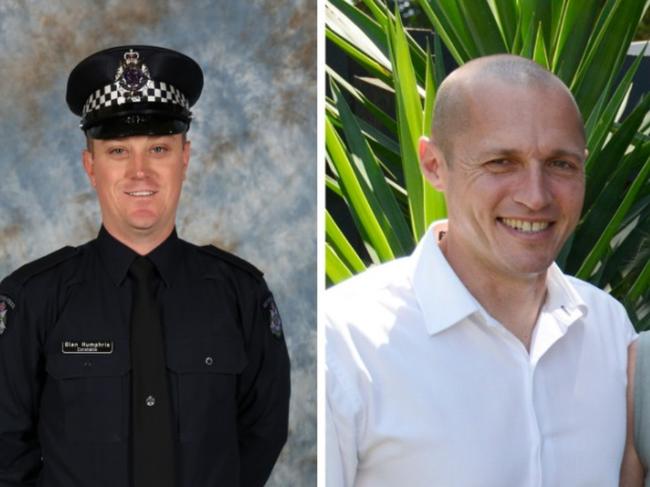 Constable Glen Humphris and Senior Constable Kevin King were killed when Mohinder Singh careered into them on the Eastern Freeway. Picture: Victoria Police