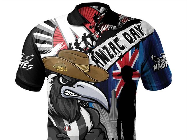 Unauthorised Anzac Day shirts being sold online by Aussie Vibes.