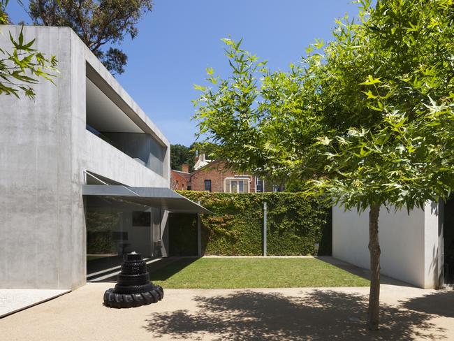 Cool: the outdoor cinema with lawn “carpet”. Picture: Michael Cowled and Diana Snape