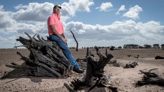 Dan Boland's paddocks have been reduced to dirt. Picture: Jake Nowakowski