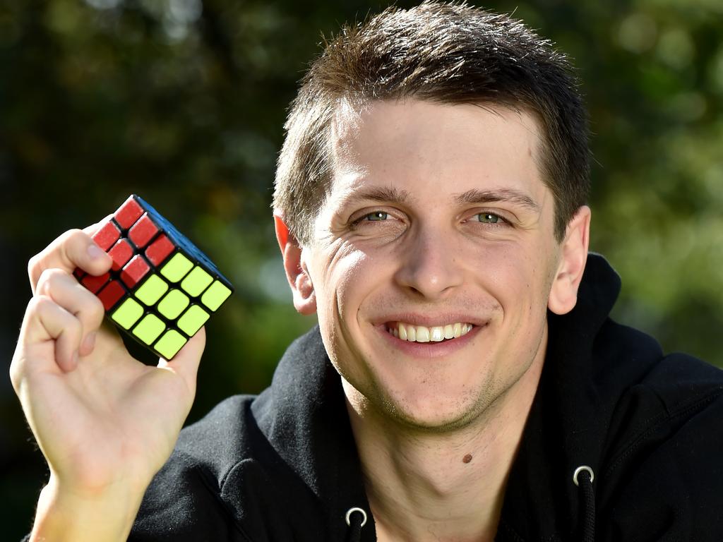 Hundreds of rubix cubers flock to Ivanhoe Grammar to compete in the Cube for Cambodia competition.
Feliks (yes, FELIKS) Zemdegs broke the World Record with 4.22 seconds.
Picture Jay Town.