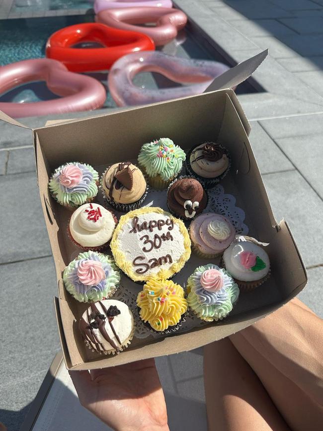 The weekend was capped off with a box of cupcakes. Picture: Instagram