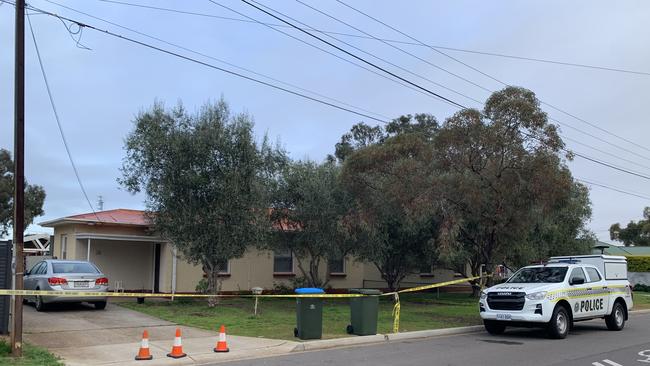 Neighbours in the northeastern suburb heard screams and found a man covered in blood on a street last night. Picture: Tara Miko