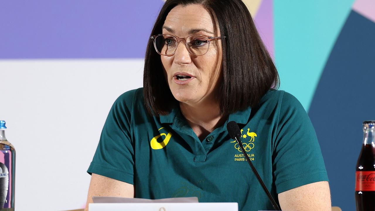 Anna Meares, Chef de Mission of Team Australia, speaks at her final Olympic press conference. Pic: Getty Images