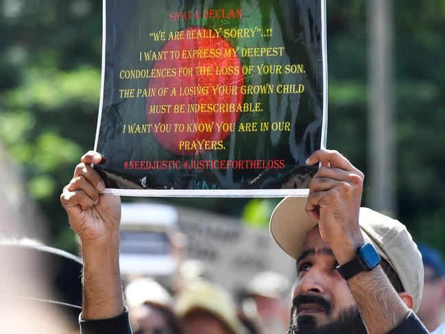 Almost a thousand protesters turned out at Parliament House for Darwin's third rally against crime. Pic: Pema Tamang Pakhrin