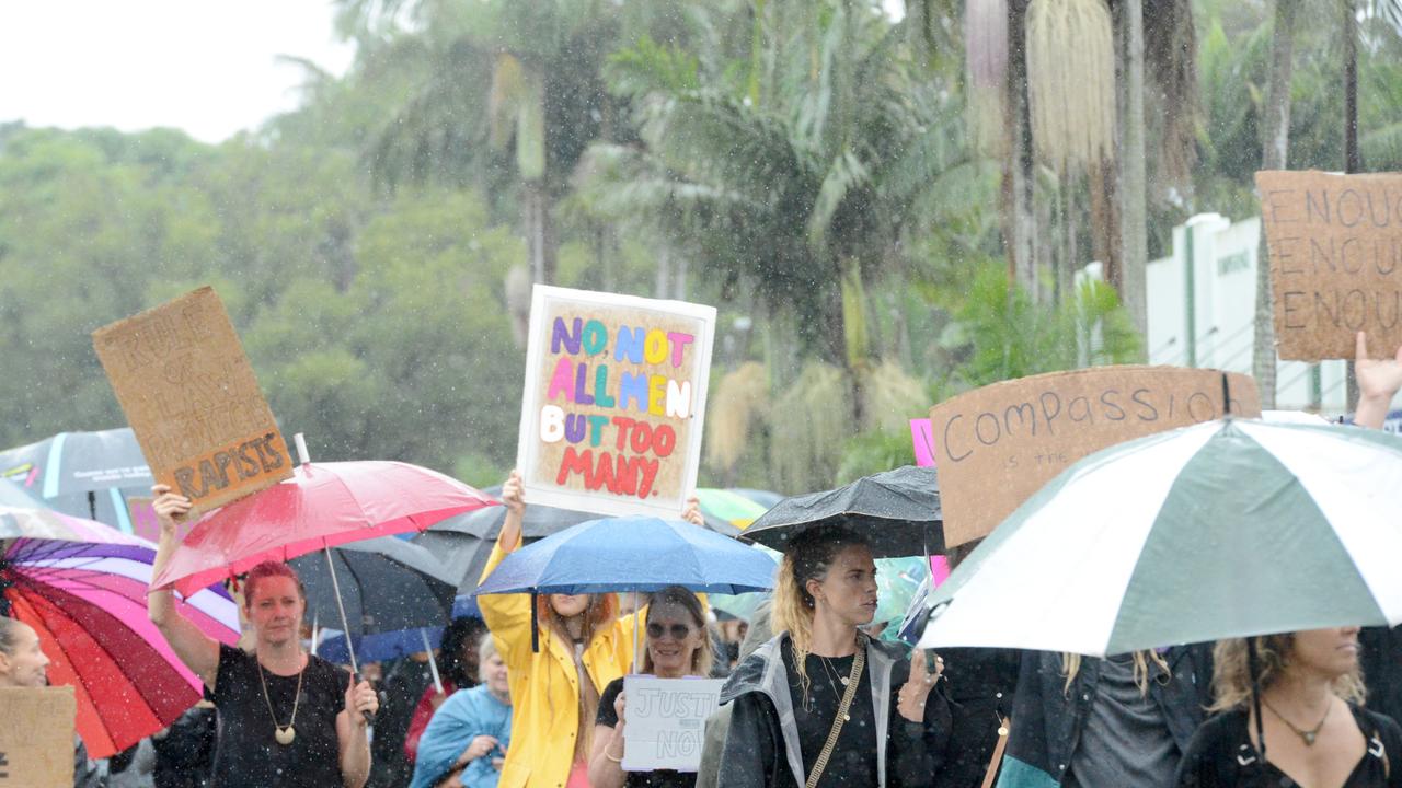 The March 4 Justice event in Mullumbimby on Monday, March 15, 2021. Picture: Liana Boss