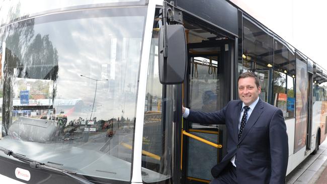 Bulleen state Liberal MP Matthew Guy has called for bike racks and better rail connectivity on Manningham bus services. Picture: Lawrence Pinder