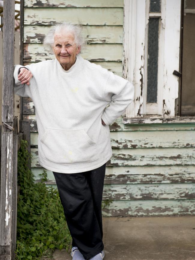 Then-owner Jeanette Meadows recreates Beyonce’s iconic pose at 20 Beith St in 2013. Picture Jason Edwards.