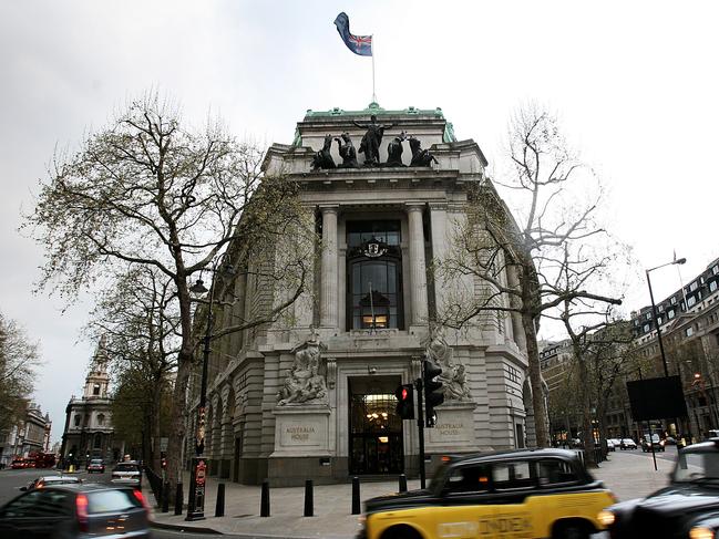 Disturbing sight at Australia House in London