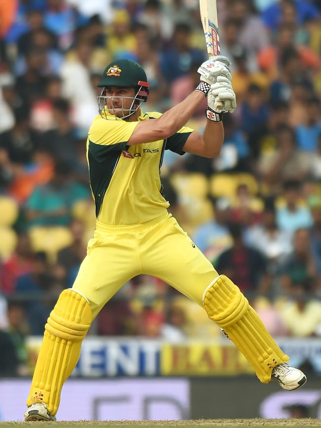 Marcus Stoinis in action for Australia.