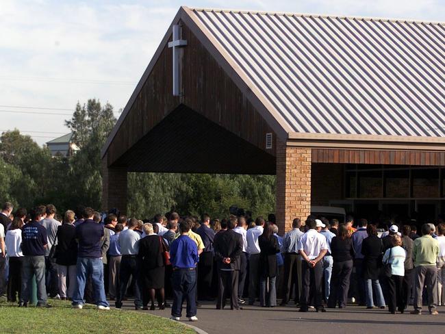 Hundreds of people attend Nathan’s funeral.