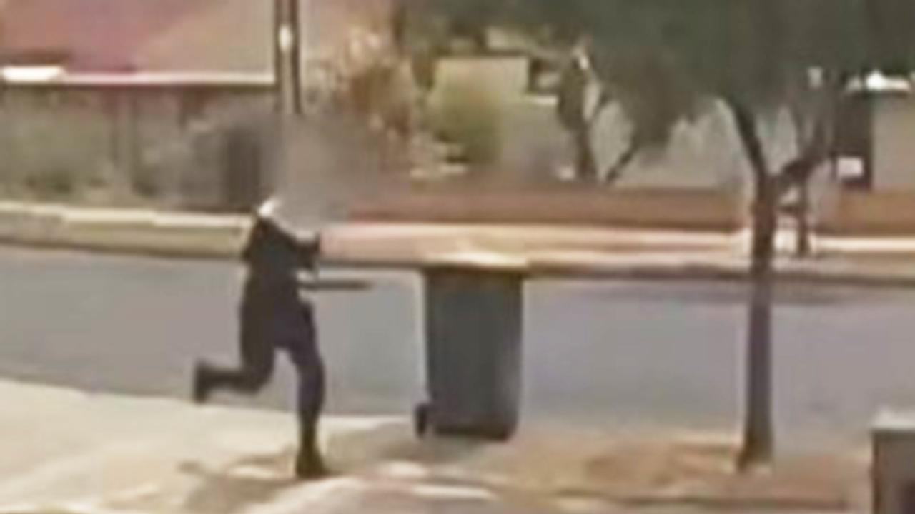 Wielding a machete, a 17-year-old has been arrested for assaulting a man in Adelaide’s northern suburbs. Picture: 7NEWS Adelaide