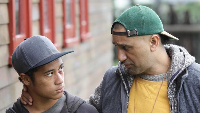 Curtis and co-star James Rolleston. Picture: Supplied