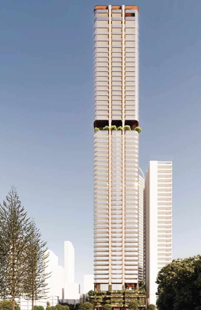 The tower will become Broadbeach’s tallest structure.