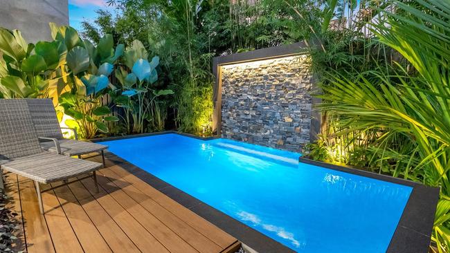 A four-bedroom townhouse at Luxe at 16 Amphora Street, Palm Cove is on the market – no price is listed for the new property one block from the beach. Picture: Supplied