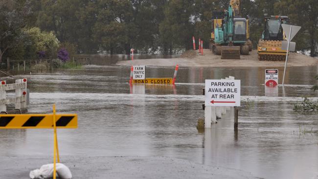 Flood waters at Victor Street Latrobe. Picture: Grant Viney