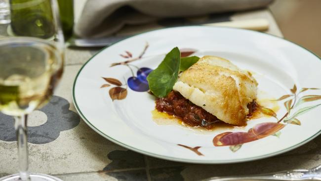 Haddock served with a borlotti bean-and-chorizo stew.