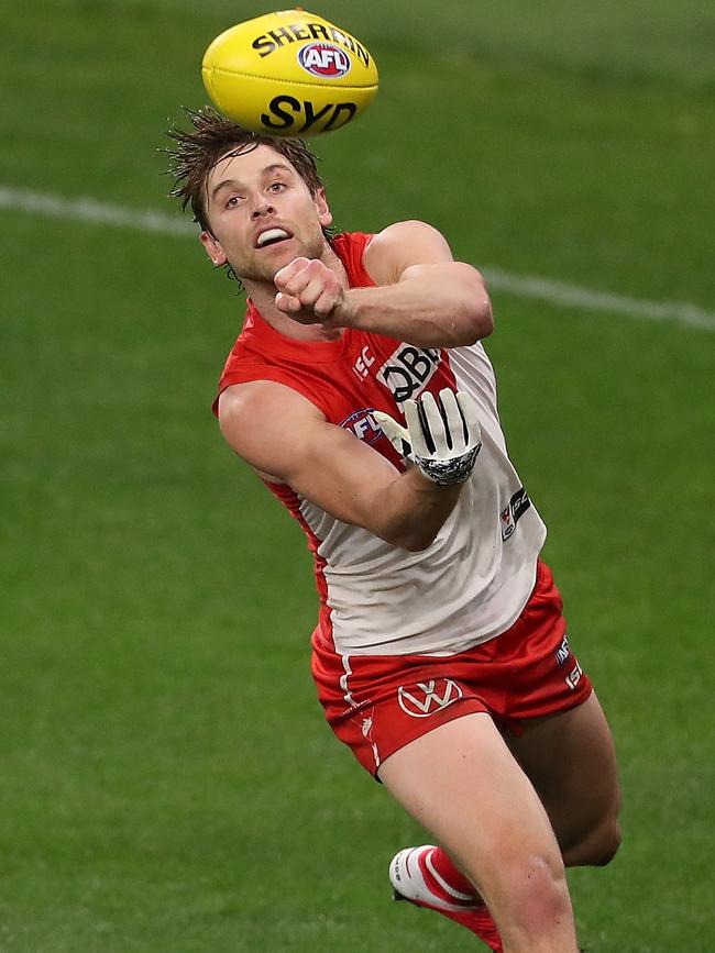 Rampe had been playing with a glove to protect the injury. Picture: Getty