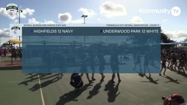 Replay: Netball Queensland Junior State Age Titles Day 1—Highfields Navy v Underwood Park White (U12)