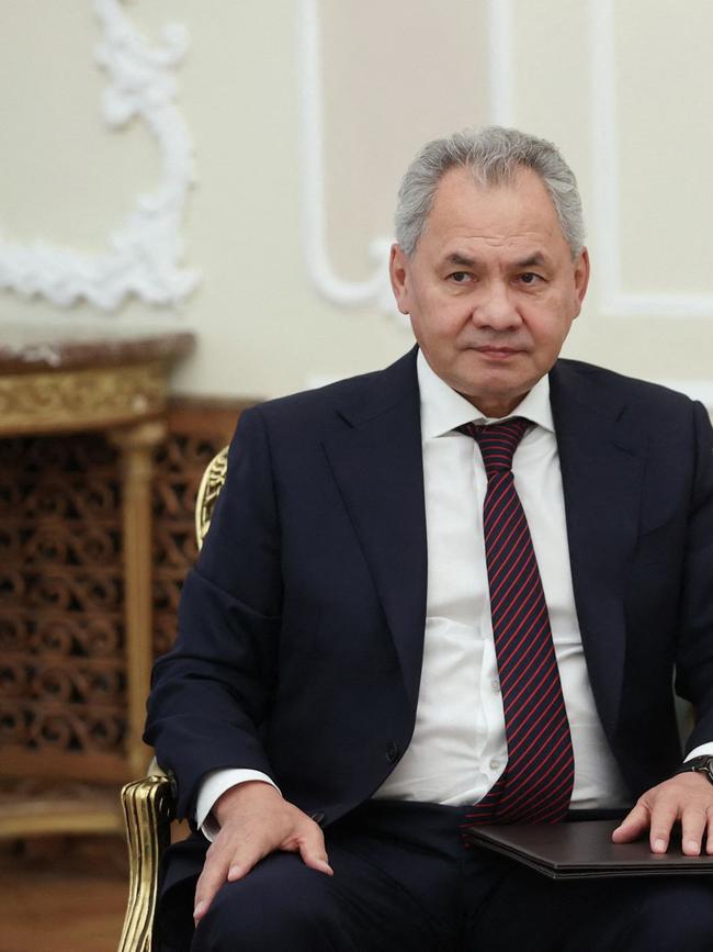 Sergei Shoigu claimed Ukraine was going to use a “dirty bomb”, which the US said was cover for deploying tactical nuclear weapons. Picture: AFP