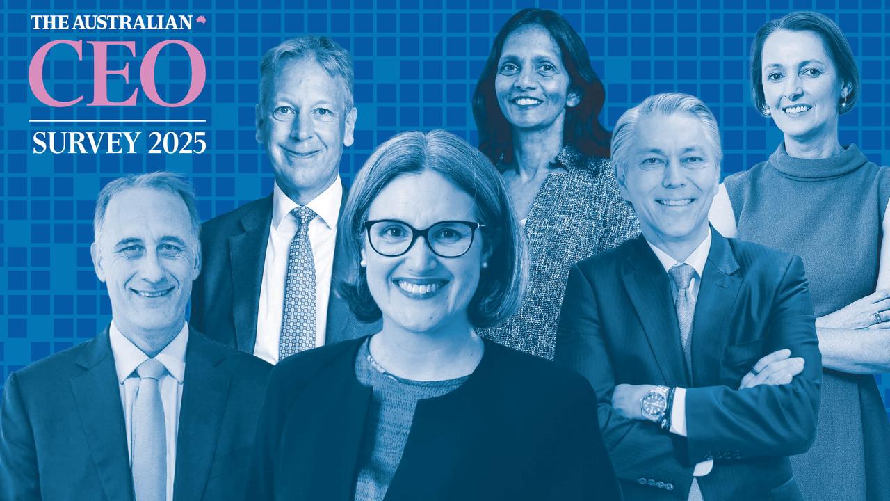 From left: Rob Scott, Jakob Stausholm, Leah Weckert, Shemara Wikramanayake, Mike Henry and Vicki Brady. Australia’s top CEOs make the case for reform.