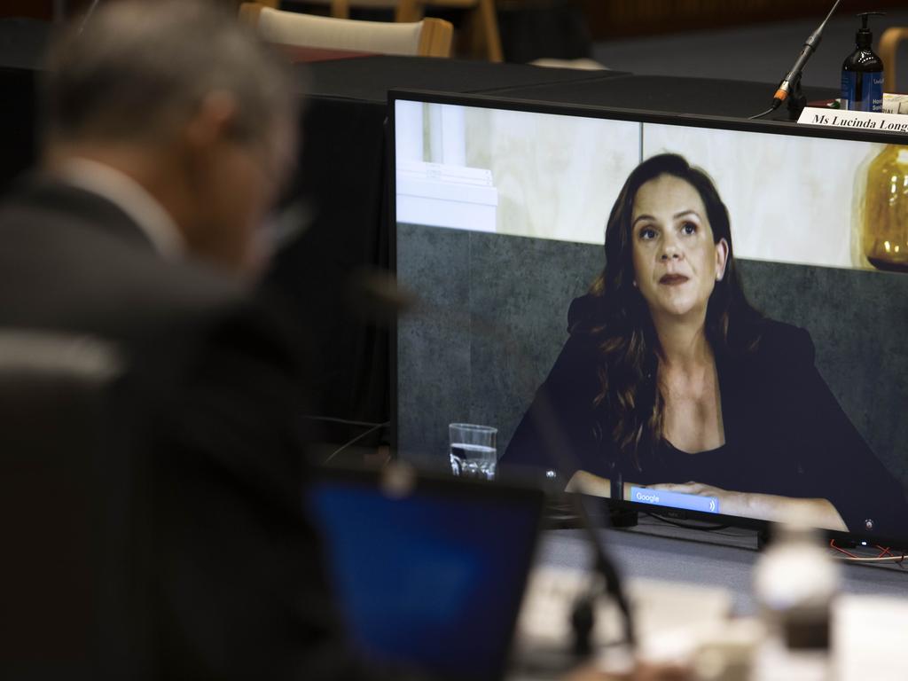 Google’s Mel Silva made the threat at the last sitting of the inquiry. Picture: NCA NewsWire/Gary Ramage