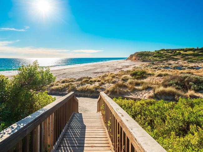 Port Willunga Beach view on a day,  South Australia