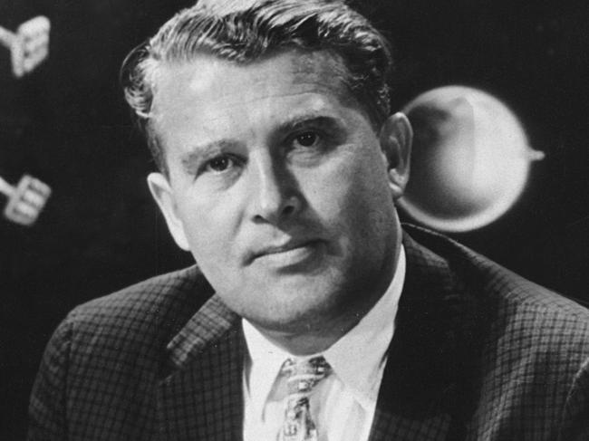 Wernher von Braun wrote a 1952 novel in which man named "Elon" colonized Mars. Picture: Getty Images