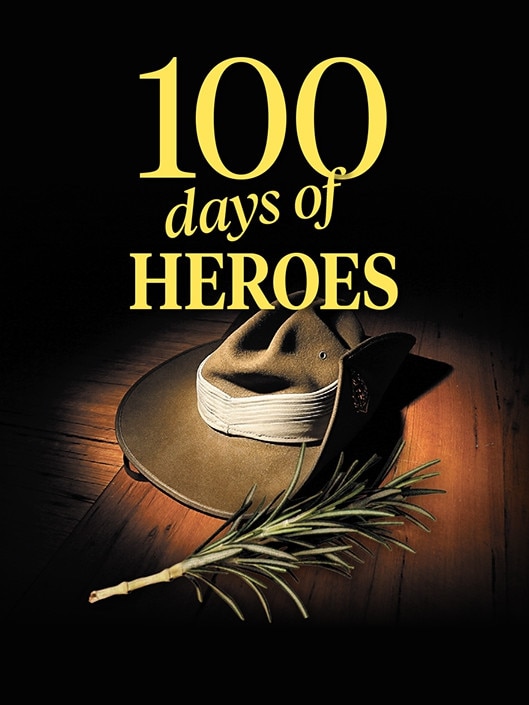 Logo for 100 days of heroes in the Mercury newspaperhundred days of heroes