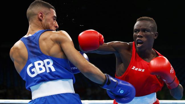 Boxer Simplice Fotsala, right, is among the missing. Picture: Getty