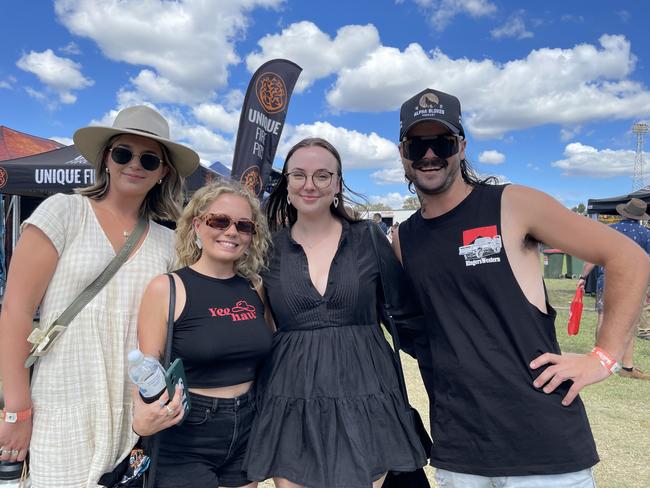 Ebony Steven, Elizabeth, Molly, Paige and Thomas at the 2024 Meatstock Festival at Bendigo Showgrounds. Photo: Himangi Singh