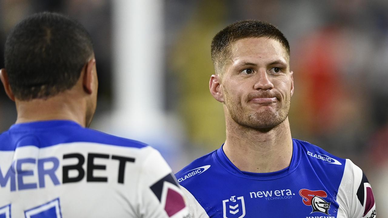 Kalyn Ponga’s decision to shun the Kangaroos hasn’t gone down well with some former players, but coach Mal Meninga can understand where the Knights star is coming from. Picture: Ian Hitchcock/Getty Images