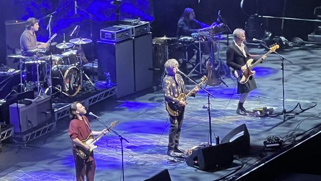 Crowded House perform at the Adelaide Entertainment Centre on April 5, 2022. Picture: Michael Owen-Brown