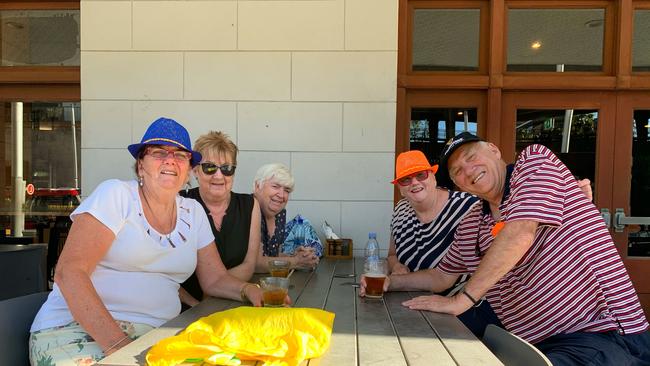 Janice Bermingham, Jennifer Rose, Joan Walden, Sue Bushby and Denis Bermingham, all visiting from Adelaide. Picture: Jason Gagliardi