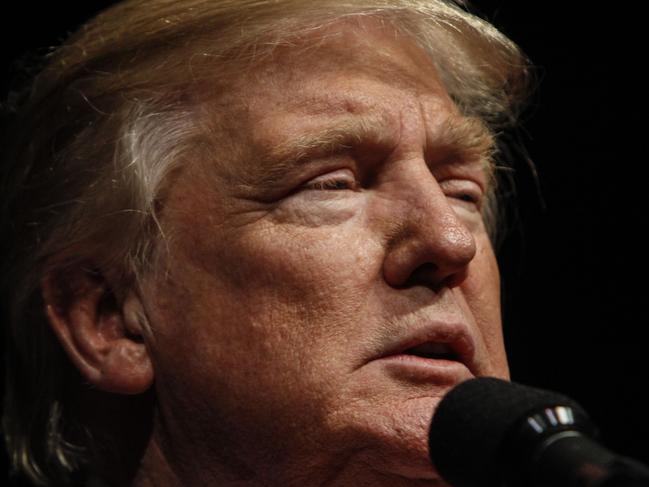 BANGOR, ME - OCTOBER 15: Republican presidential candidate Donald Trump speaks at a rally at Cross Insurance Center on October 15, 2016 in Bangor, Maine. Trump is spending the day campaigning in New Hampshire and Maine. Sarah Rice/Getty Images/AFP == FOR NEWSPAPERS, INTERNET, TELCOS & TELEVISION USE ONLY ==