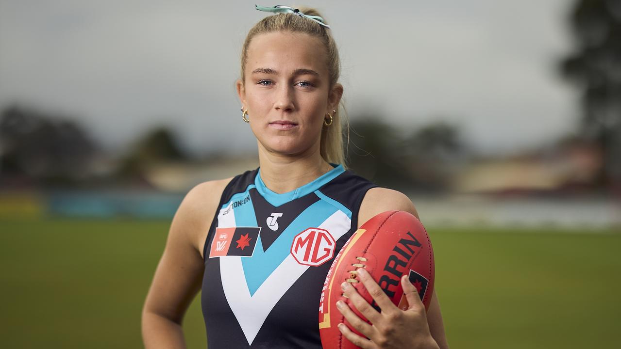 Yasmin Duursma plays for Port Adelaide’s AFLW team. Picture: Matt Loxton