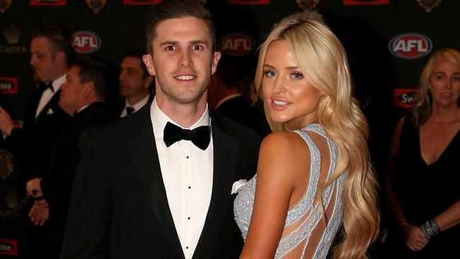 Marc Murphy and wife Jessie at last year’s Brownlow Medal. Picture: Tim Carrafa