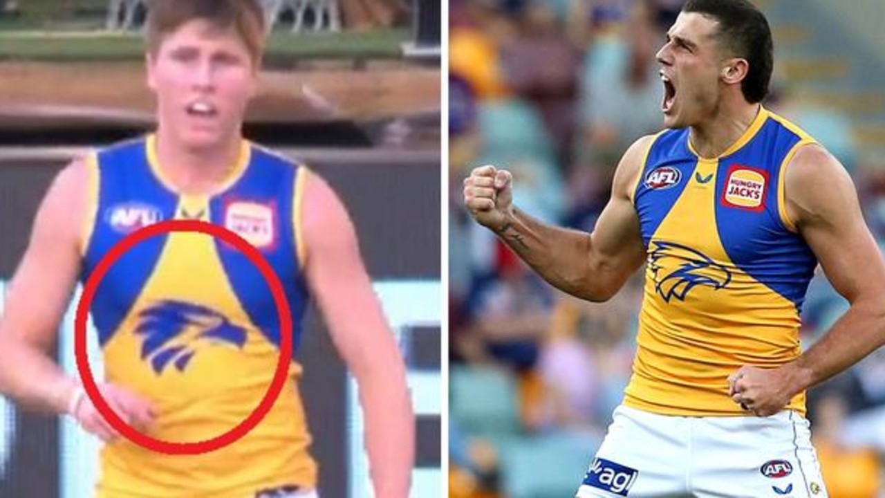 West Coast defender Harry Edwards was wearing a slightly different jersey to his teammate.