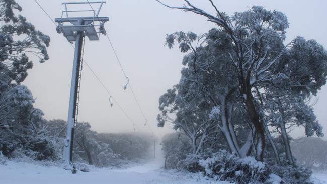 A severe weather warning was issued today for most of Victoria. Picture: AAP