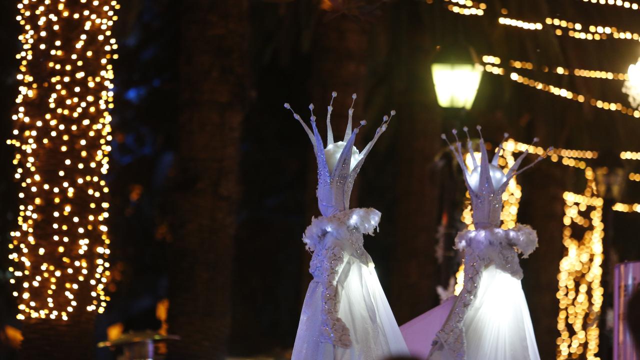 Roaming street performers take over Prince Alfred Square for Winterlight.