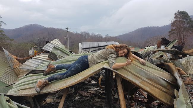 Family homes in ruins, but hope remains ... Laura Spee submitted this photo, of their property in Bobin, for inclusion in Fighting Spirit.