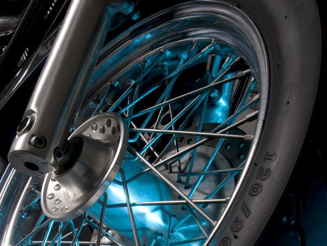 Motorcycle Tire Closeup. Motorbike tyre. Thinkstock