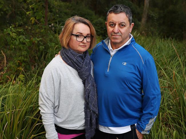 TEACHERS PET..12/7/18: Joe and Sandra Cimino at their home in Warriewood, Sydney.  Joe has recalled the concreting he has done at Chris and Lyn Dawson's old house at 2 Gilwinga Drive. It is suspected that Lyn's body may be buried in the "soft soil" that was covered by subsequent concreting renovations at the Dawson home. John Feder/The Australian.