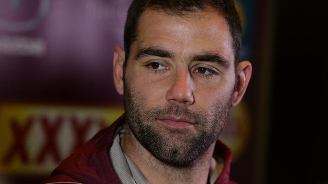 Cameron Smith talks to media during a press conference in Melbourne. Pic Peter Wallis