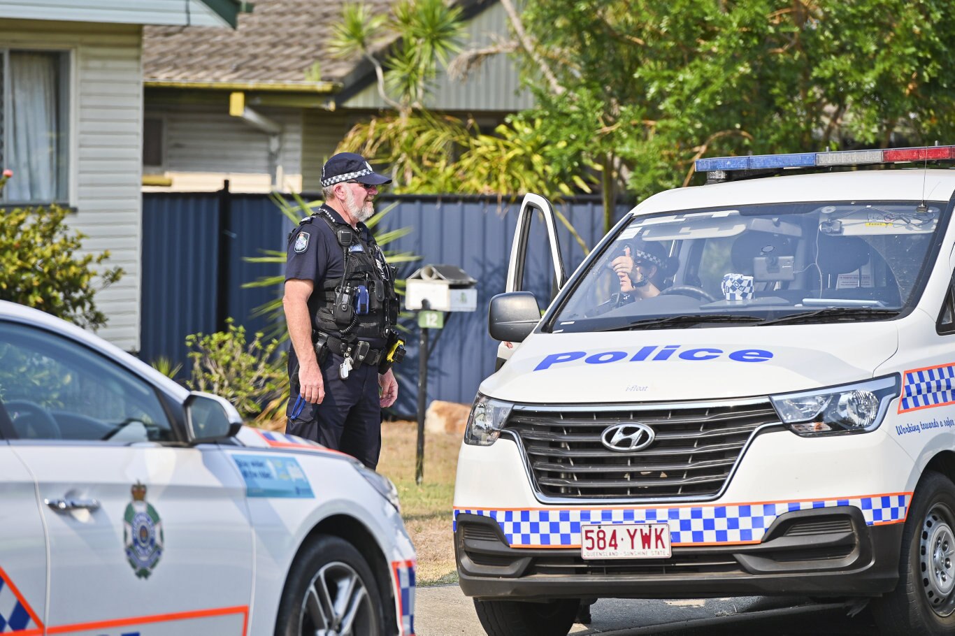 Homicide at McGill Street, Raceview where a 31 year old women was found dead in the boot of a car. Picture: Cordell Richardson