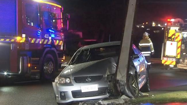 Police are investigating a serious crash at Christies Beach. Picture: 7NEWS